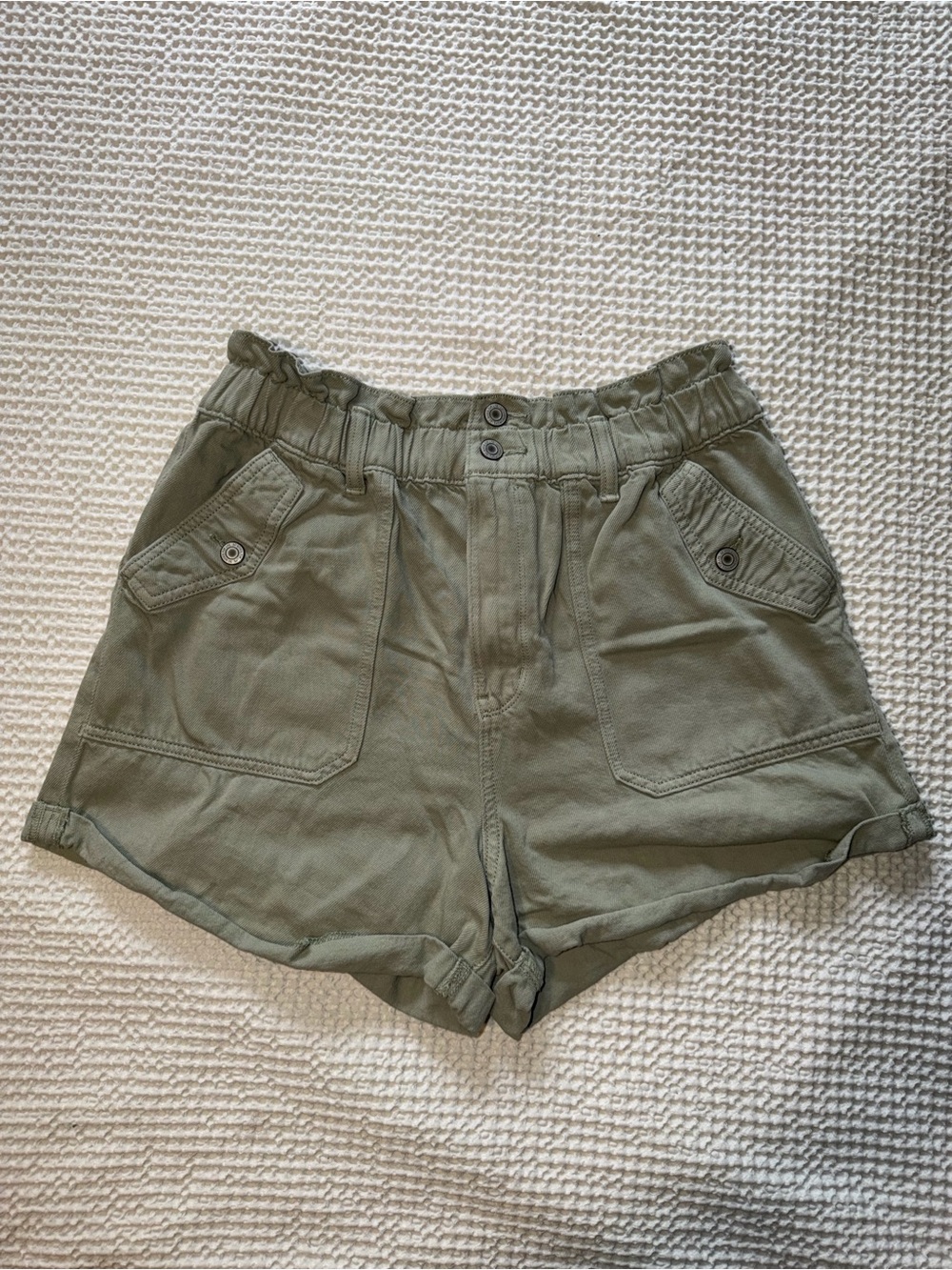 High-Waisted Olive Women's Shorts